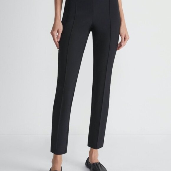 Lafayette 148 Luxurious Gramercy Pants wSuede FrontStretch Back Size 6 - Picture 1 of 13